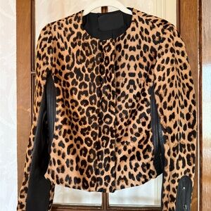 A.L.C. Leopard Print Teddy Jacket